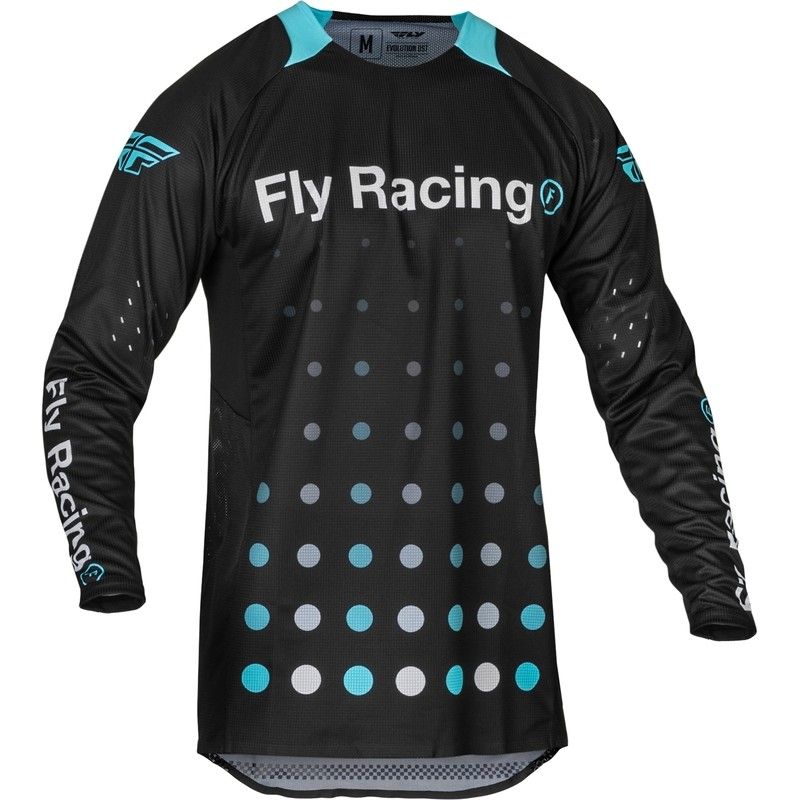 Camiseta FLY RACING Evolution DST S.E. Strobe - Negro / Electric Blue - motoscamaralweb.com