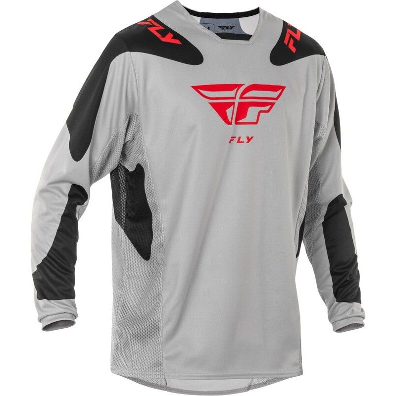 Camiseta FLY RACING Kinetic SYM - Gris claro / Rojo / Negro - motoscamaralweb.com