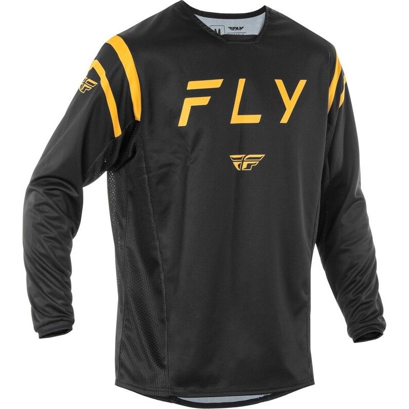 Camiseta FLY RACING Kinetic Center - Negro / Oro - motoscamaralweb.com