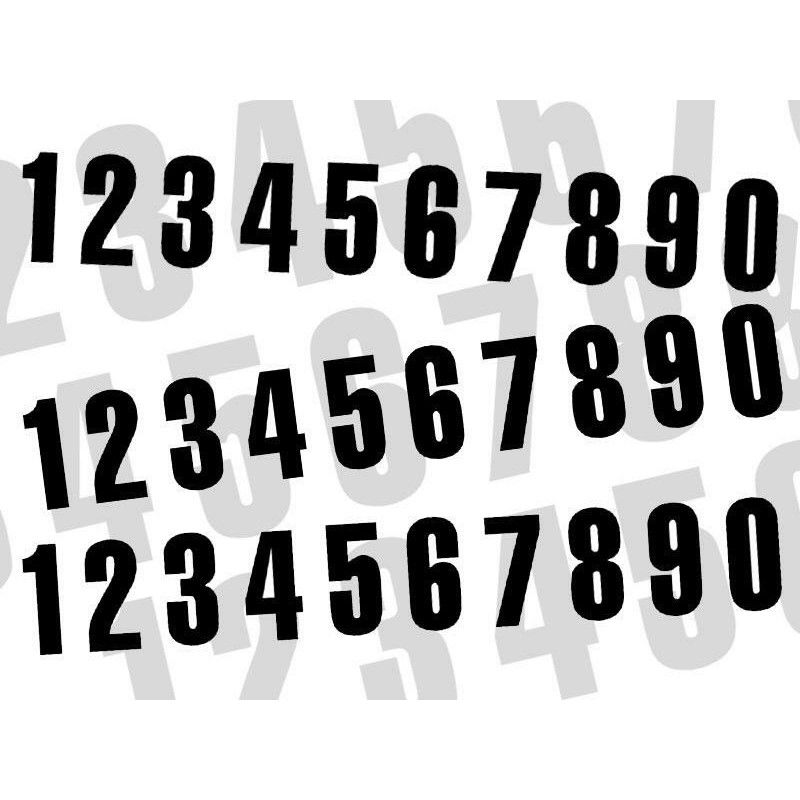 Numeros de carrera negro - Pack de 3 Uds BLACKBIRD PVC 5048/20/2 - motoscamaralweb.com