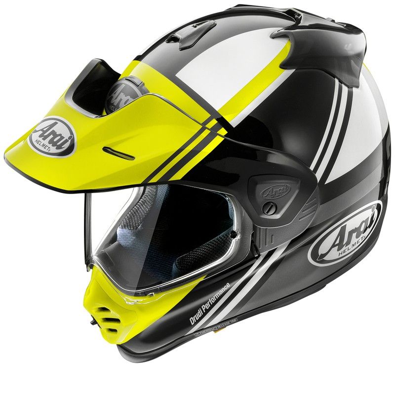 Casco ARAI TOUR-X5 Cosmic - Amarillo flúor - motoscamaralweb.com