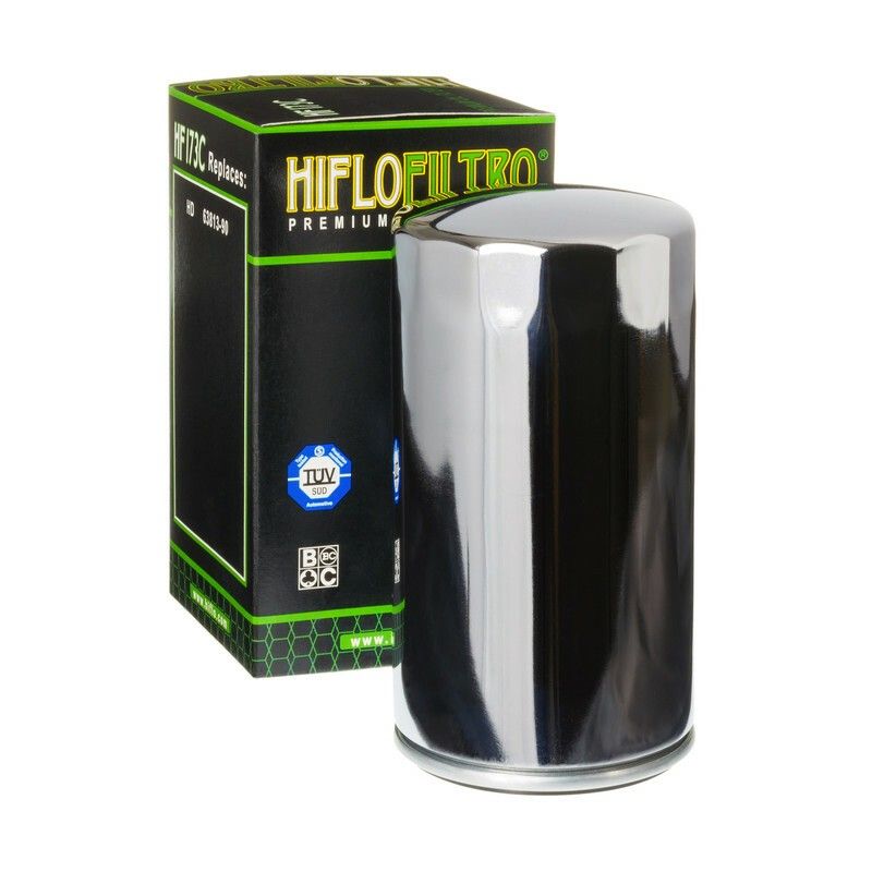 Filtro de aceite HIFLOFILTRO cromo - HF173C - motoscamaralweb.com
