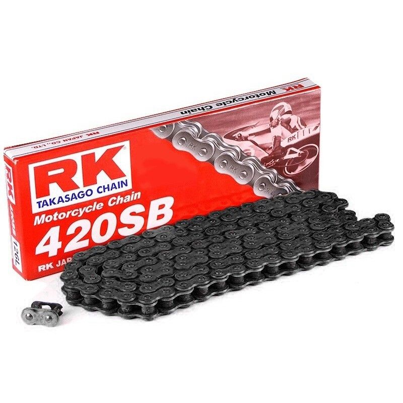 Cadena RK 420SB con 132 eslabones negro - motoscamaralweb.com