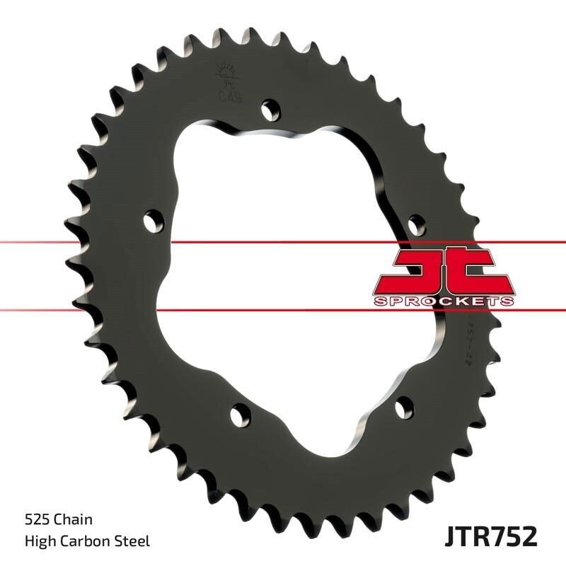 Corona JT SPROCKETS acero estándar 752 - Paso 525 - Requiere portacoronas JT SPROCKETS - motoscamaralweb.com