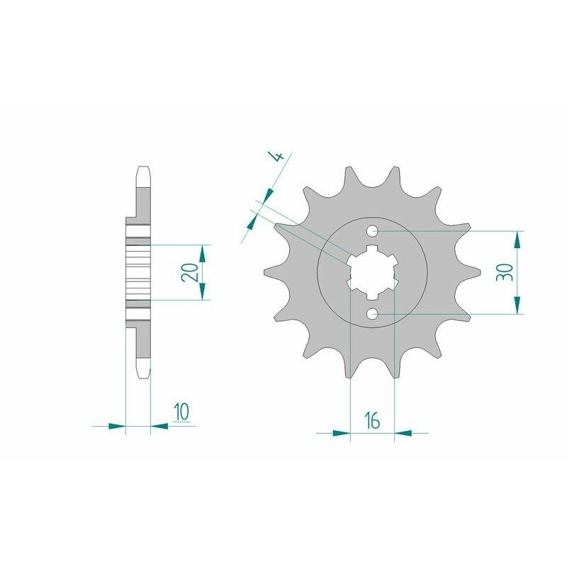 Piñón AFAM acero estándar 46203 - Paso 520 - motoscamaralweb.com