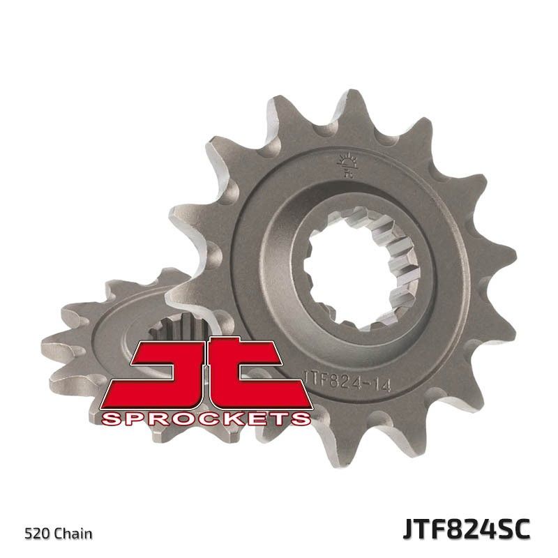 Piñón JT SPROCKETS acero autolimpiable 824 - Paso 520 - motoscamaralweb.com