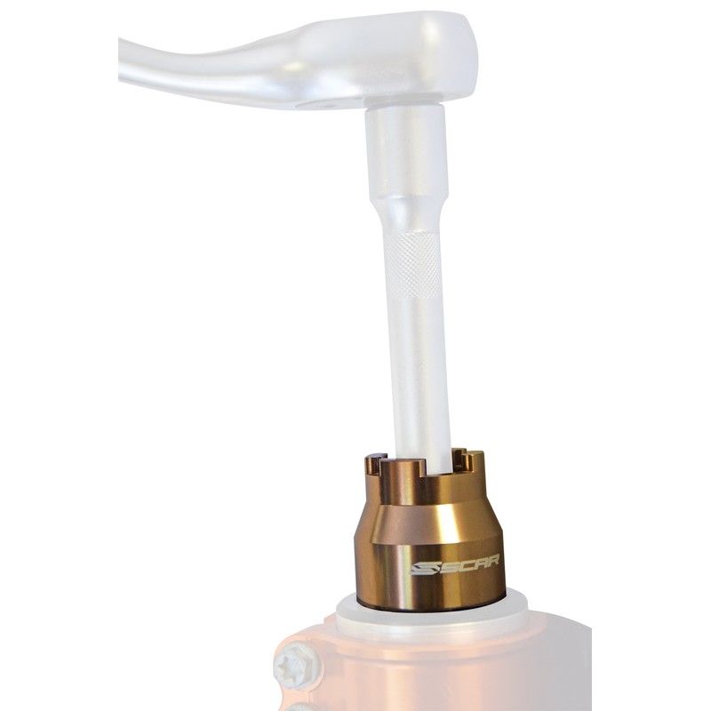 Llave SCAR 2 en 1 para desmontar tapones de horquilla WP - motoscamaralweb.com