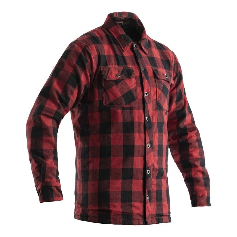Chaqueta textil reforzada con aramida RST Lumberjack CE hombre - Rojo - motoscamaralweb.com