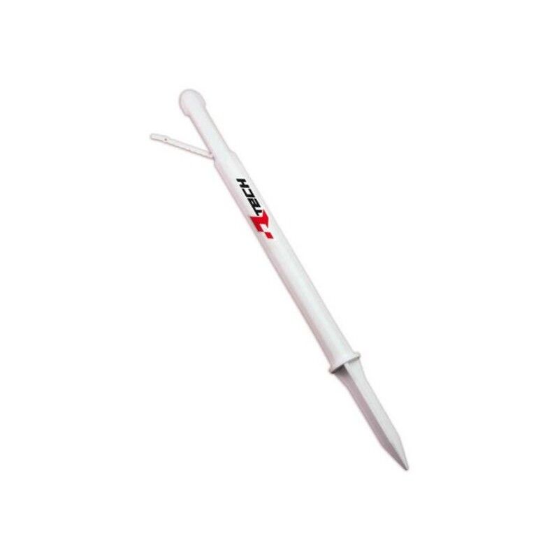 Estaca para cinta de marcaje RACETECH blanco con logo - motoscamaralweb.com