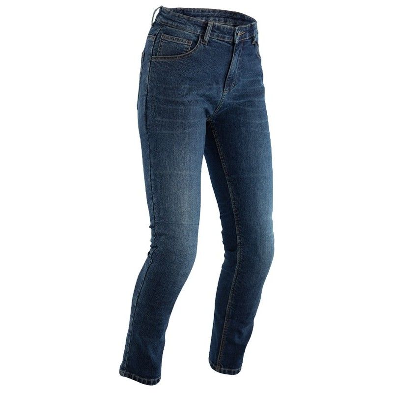 Pantalón textil reforzado con aramida RST Tapered-Fit CE mujer - Azul - motoscamaralweb.com