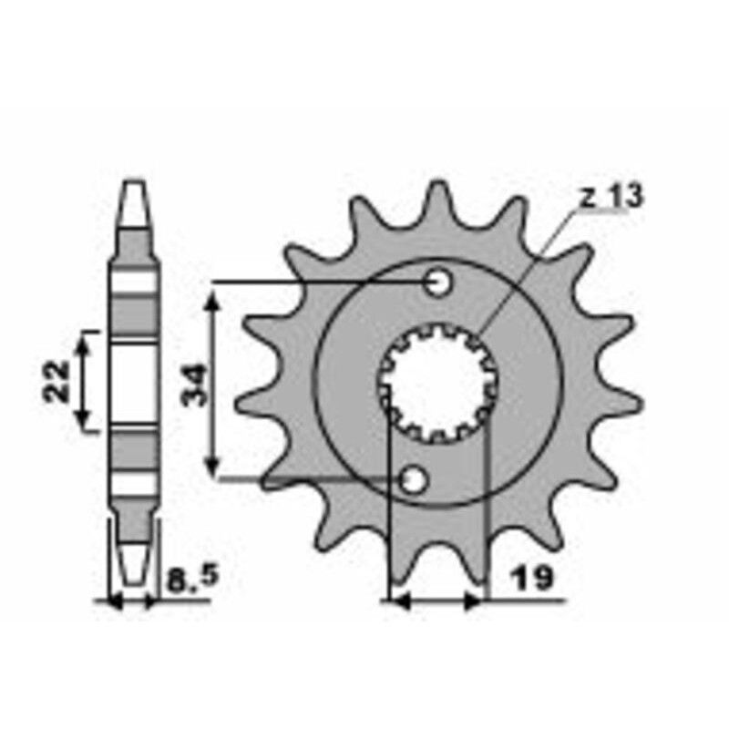 Piñón PBR acero estándar 2276 - 520 - motoscamaralweb.com