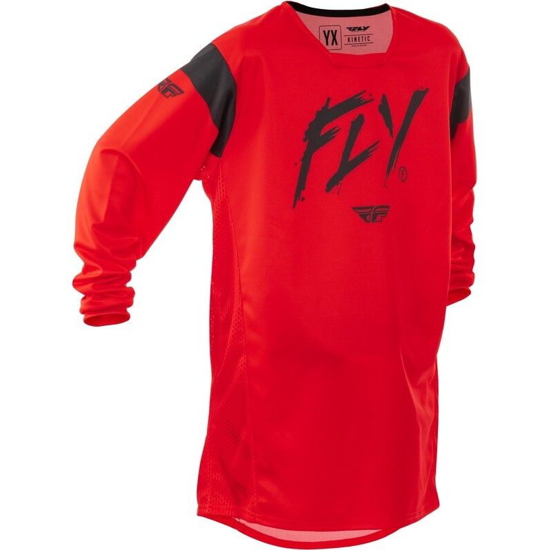 Camiseta infantil FLY RACING Kinetic Stoke - Rojo / Negro - motoscamaralweb.com