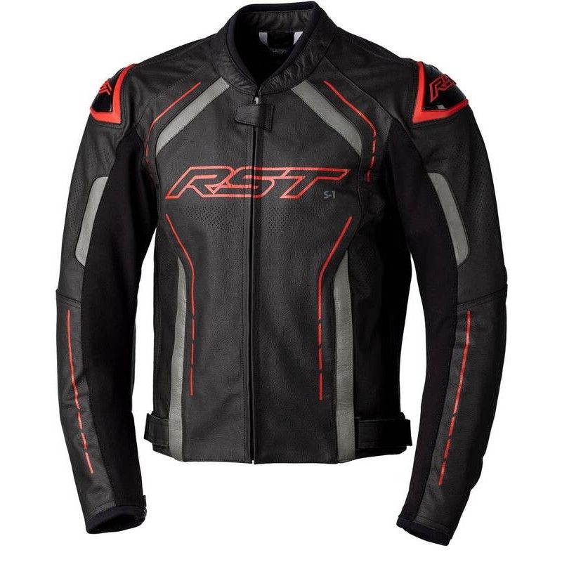 Chaqueta de Piel (Hombre) RST S-1 CE Rojo. Talla EU56/XL - motoscamaralweb.com