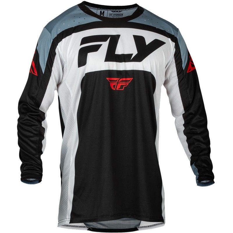 Camiseta FLY RACING Lite - Negro / Blanco / Denim Grey - motoscamaralweb.com
