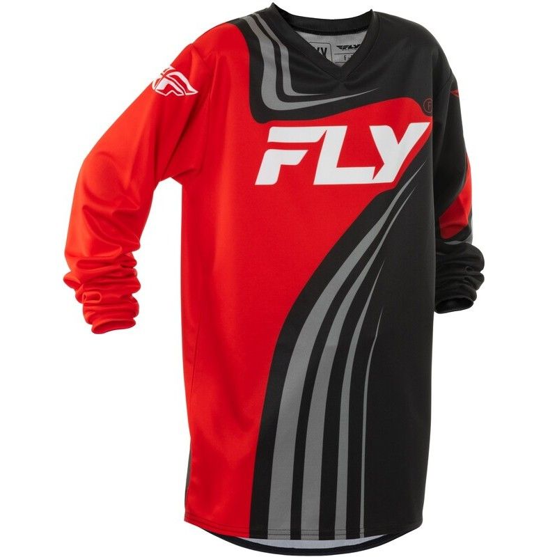 Camiseta infantil FLY RACING F-16 - Negro / Rojo / Blanco - motoscamaralweb.com