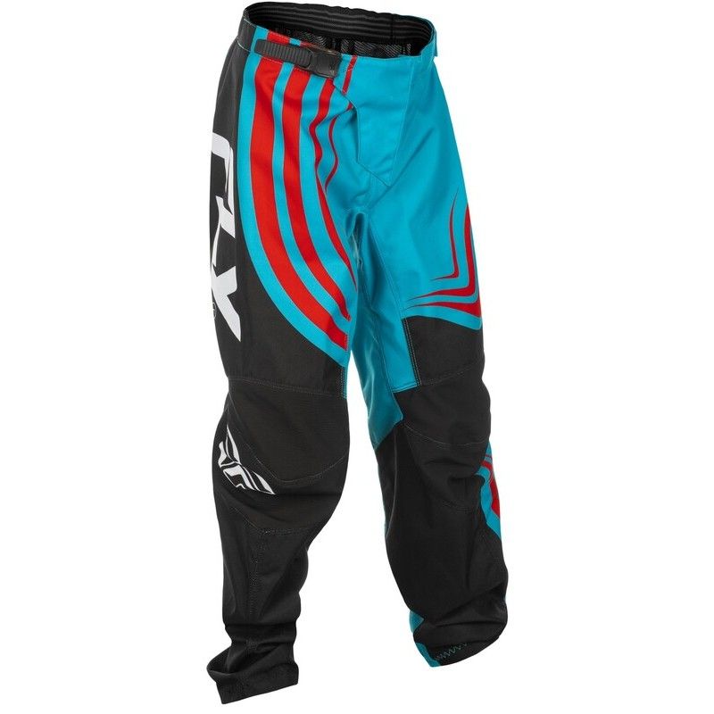 Pantalón infantil FLY RACING F-16 - Cian / Negro / Rojo - motoscamaralweb.com