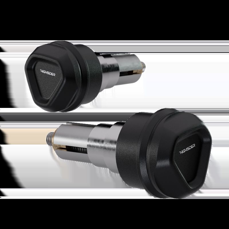 HIGHSIDER Ventura-ls Handle Bar Ends. Black. Pair - motoscamaralweb.com