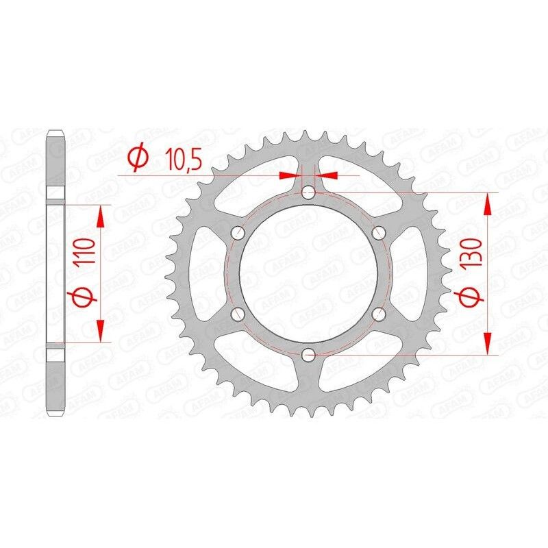 Corona AFAM acero estándar 16500 - Paso 520 - motoscamaralweb.com