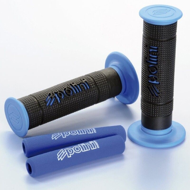 Puños Polini 2 colores Big Evolution negro/azul (3410027)- motoscamara