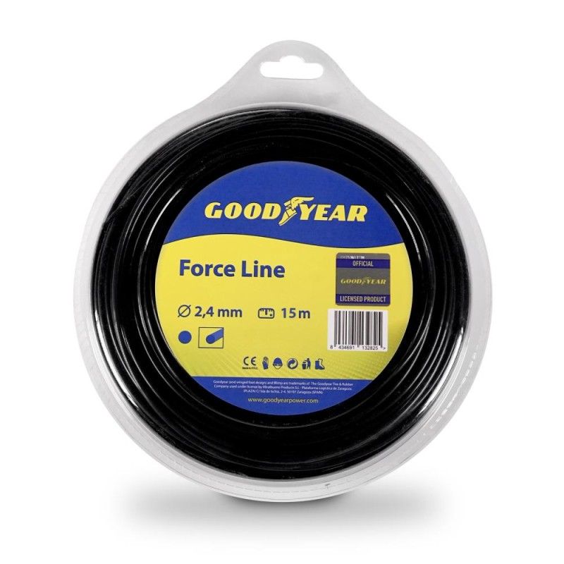 NYLON GOODYEAR FORCE LINE REDONDO D2.4MM L15M BLISTER- motoscamaralwe