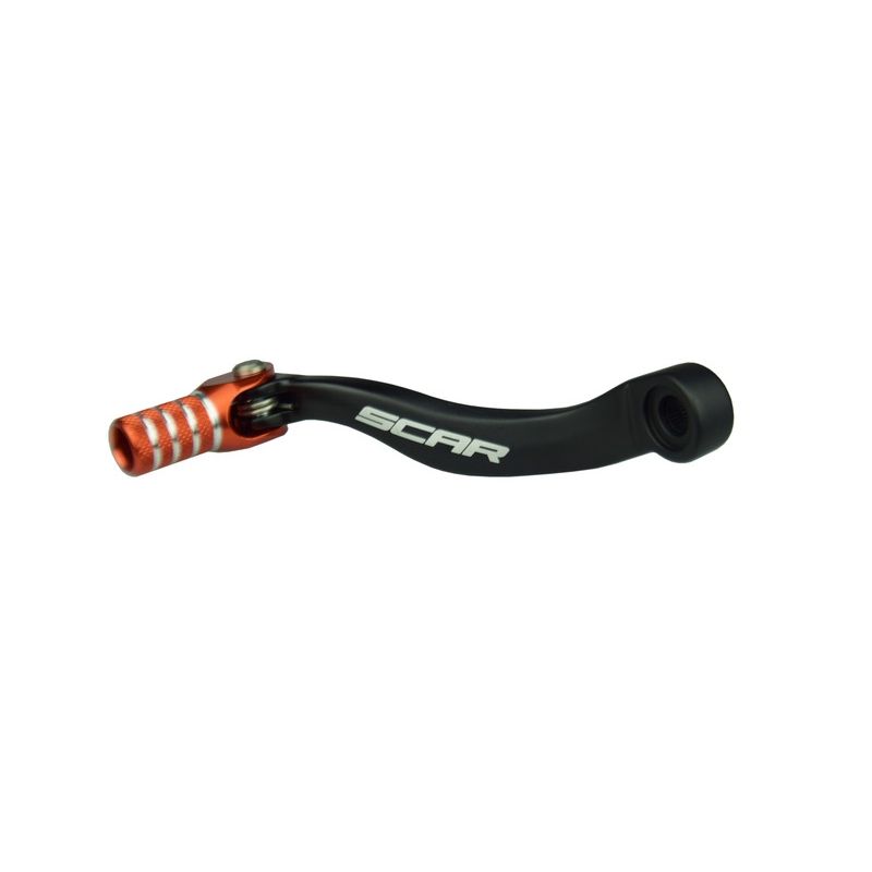 Pedal de cambio SCAR - Negro / Puntera naranja - motoscamaralweb.com