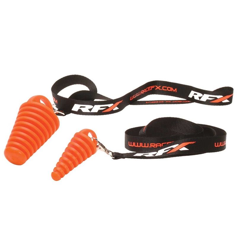 Tapón de silenciador RFX Race 2 tiempos con cordón - naranja - motoscamaralweb.com