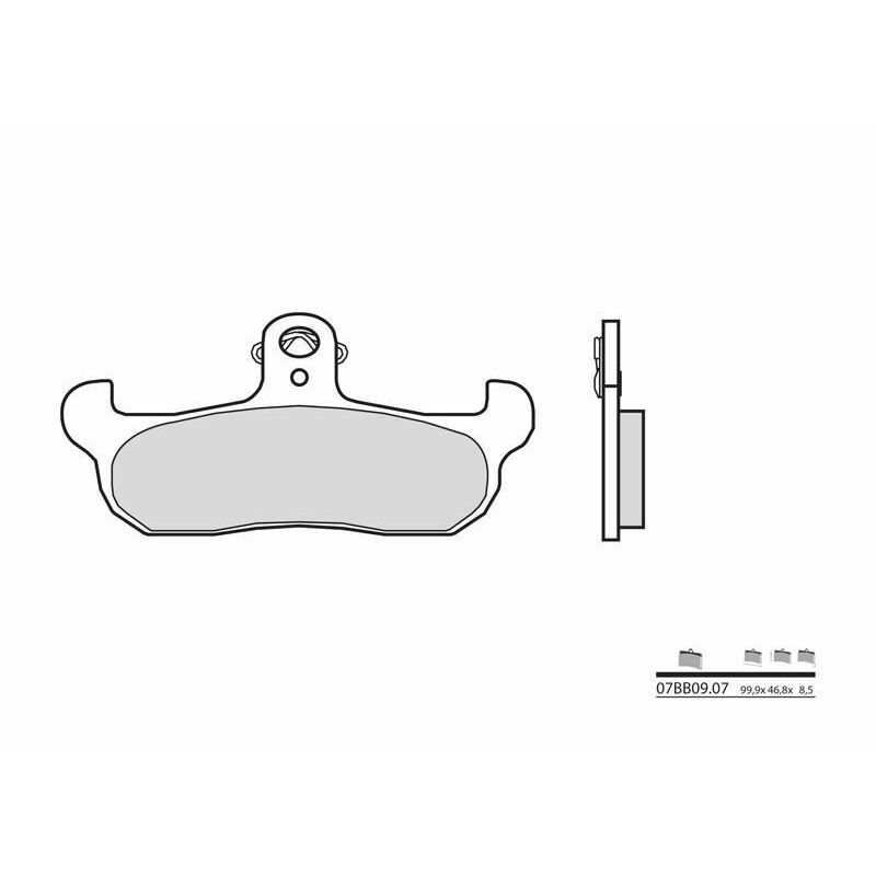 Pastillas de freno orgánicas Brembo 07BB0907 - motoscamaralweb.com