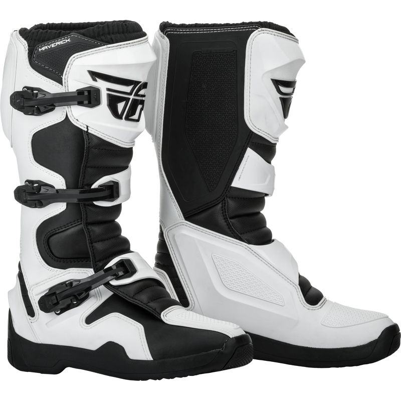 FLY RACING Maverik Boots White/Black Sz 10 - motoscamaralweb.com