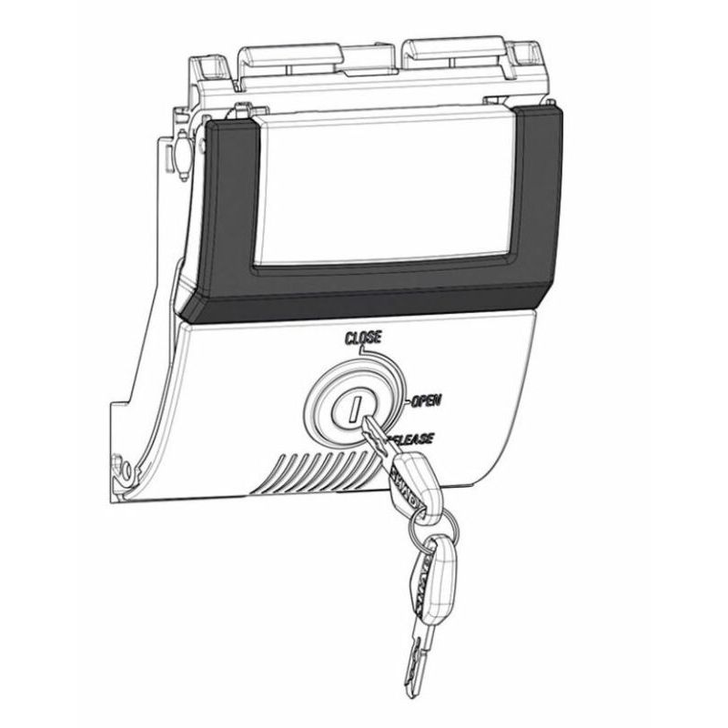 Cerradura para baúl SHAD SH48 gris oscuro - motoscamaralweb.com