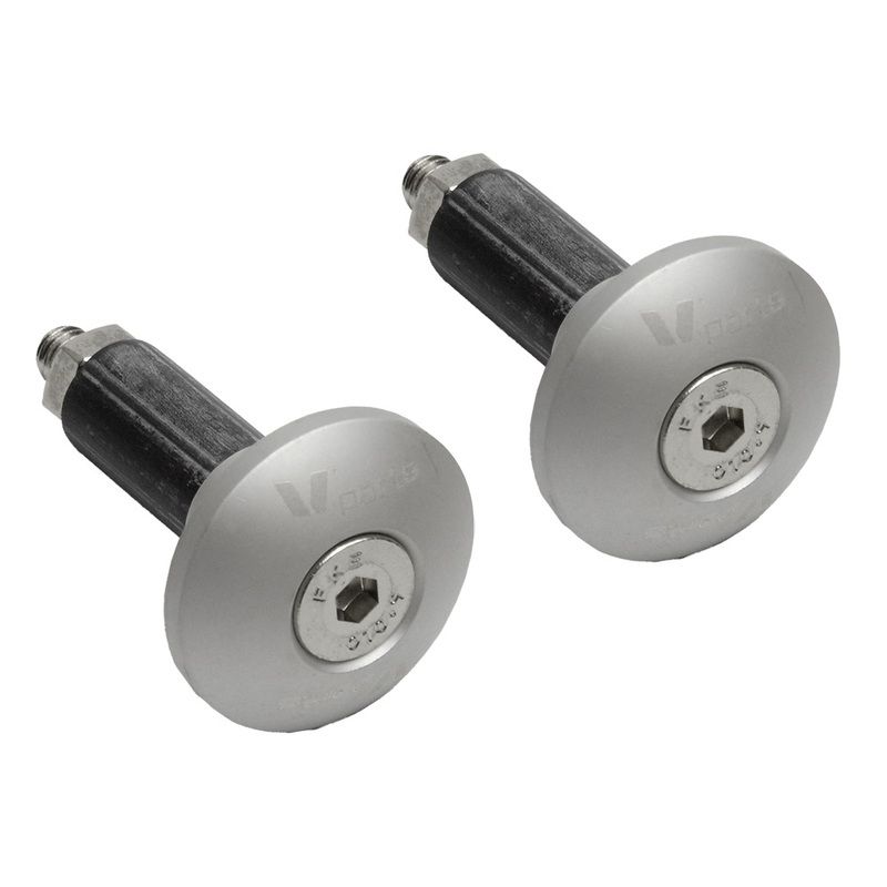 Juego contrapesos manillar V PARTS - finos plata - motoscamaralweb.com