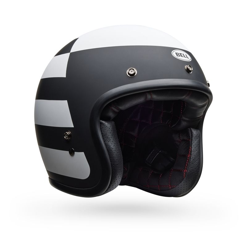 Casco BELL Custom 500 - Parlor Matte Black/White - motoscamaralweb.com