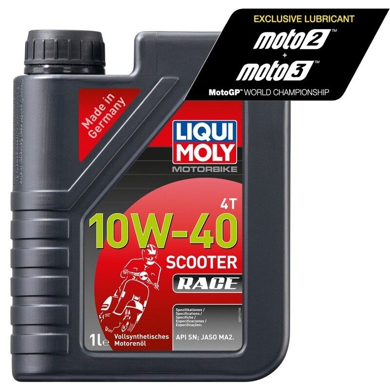Bote 1L aceite 100% sintético Liqui Moly 10W-40 Scooter Race - motoscamaralweb.com