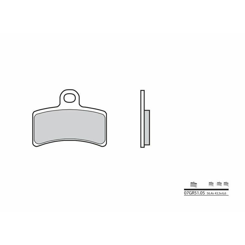 Pastillas de freno orgánicas Brembo 07GR5105 - motoscamaralweb.com