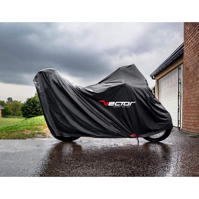 Funda de moto para interior/exterior VECTOR H2O para Moto/Scooter con baúl - Negro - L - motoscamaralweb.com