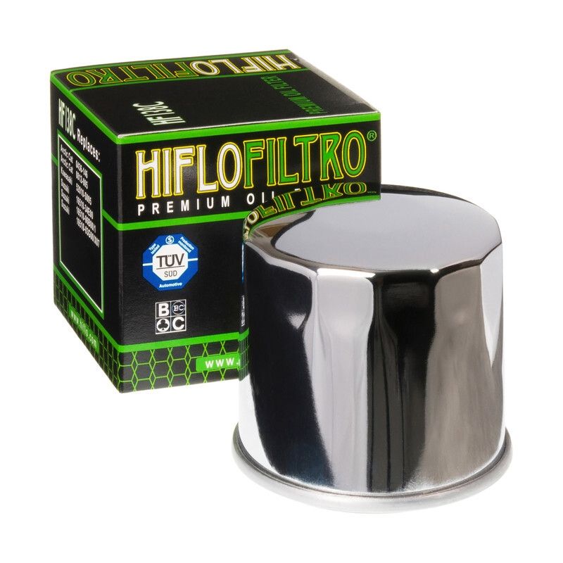 Filtro de aceite HIFLOFILTRO cromo - HF138C - motoscamaralweb.com