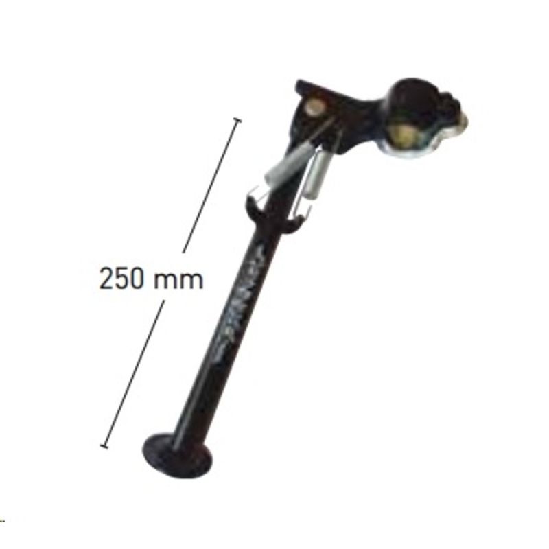 Caballete lateral universal para tubo ø26-ø32 – largo 250mm BUZZETTI - motoscamaralweb.com