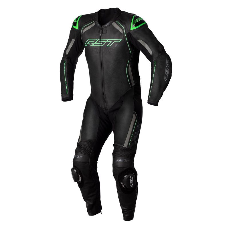 Mono de Piel (Hombre) RST S-1 CE Verde Flúor. Talla EU58/2XL - motoscamaralweb.com