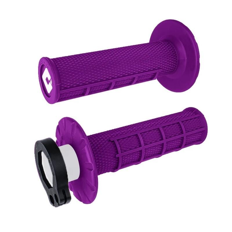 Puños ODI MX V2 Lock-On Half-Waffle - Morado- motoscamaralweb.com