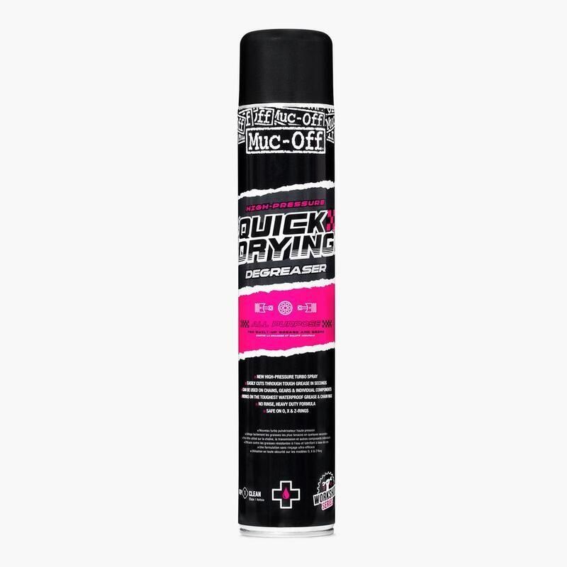 Limpiador desengrasante para cadenas de moto MUC-OFF High-Pressure - Pack spray 750 ml x6 - motoscamaralweb.com