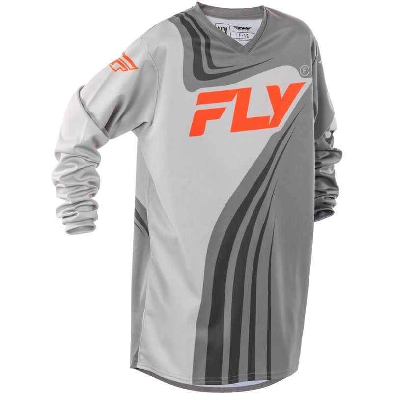Camiseta infantil FLY RACING F-16 - Gris / Naranja - motoscamaralweb.com