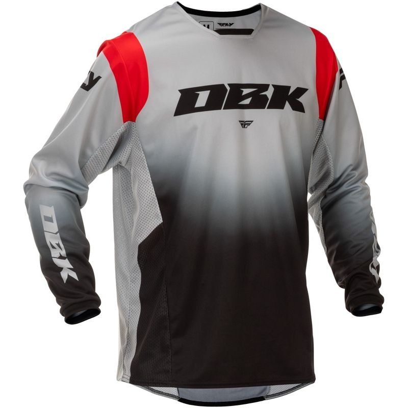 Camiseta FLY RACING Kinetic DBK Special Edition - gris/negro/rojo - motoscamaralweb.com