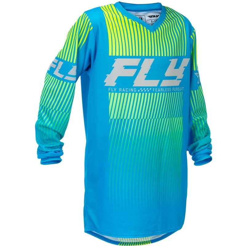 Camiseta infantil FLY RACING F-16 - azul/amarillo - motoscamaralweb.com