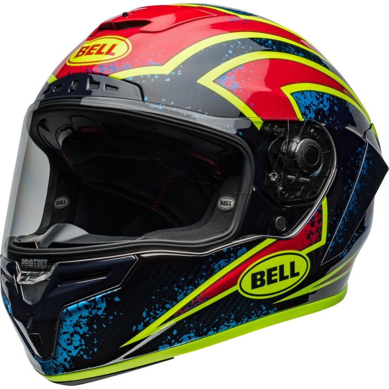 Casco BELL Race Star DLX Flex - Xenon Gloss Blue/Retina - motoscamaralweb.com