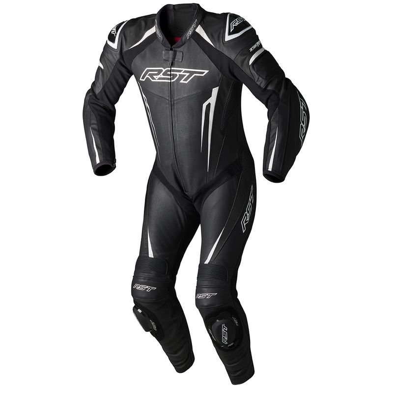 Mono de piel RST TracTech Evo 5 CE hombre - Negro /Blanco / Negro - motoscamaralweb.com