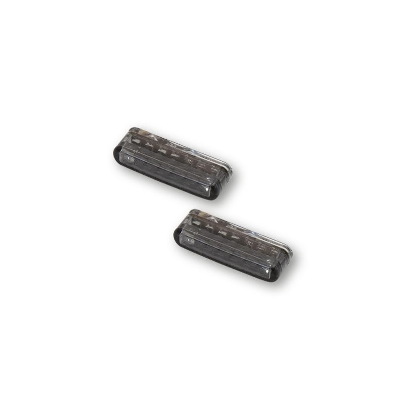 Piloto trasero/intermitente LED HIGHSIDER smart Shorty 3in1 - cristal ahumado - homologado E - par - motoscamaralweb.com