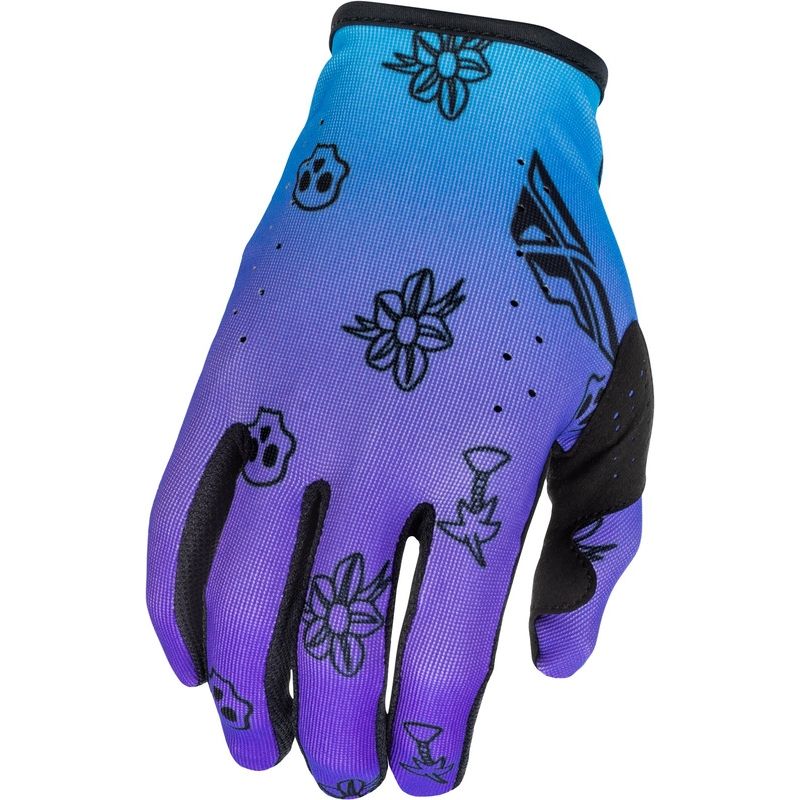 Guantes FLY RACING Lite Outline Special Edition - violeta/azul/negro - motoscamaralweb.com