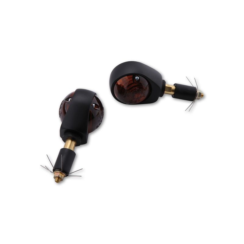 Intermitente para manillar HIGHSIDER smart Ochsenauge - cristal ahumado - homologado E - par - motoscamaralweb.com