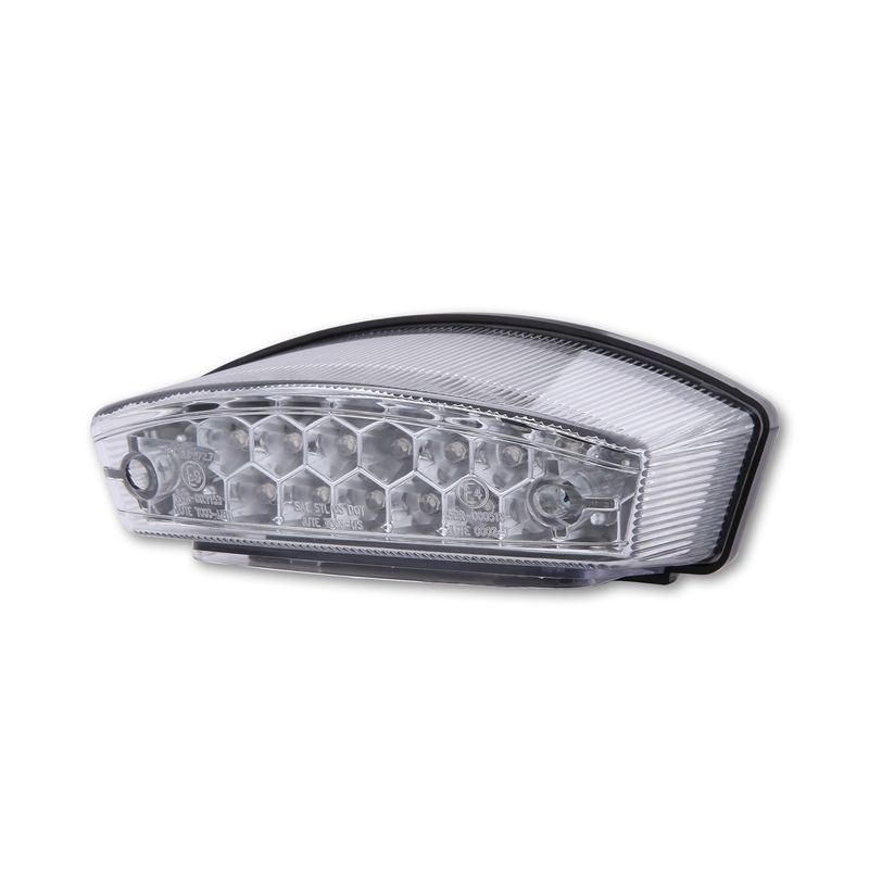Piloto trasero LED HIGHSIDER smart Monster - cristal transparente - homologado E - 1 pieza - motoscamaralweb.com
