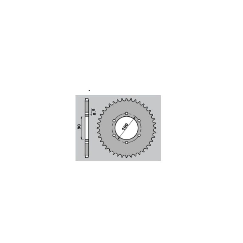 Corona PBR acero C45 estándar 404 - 415 - motoscamaralweb.com