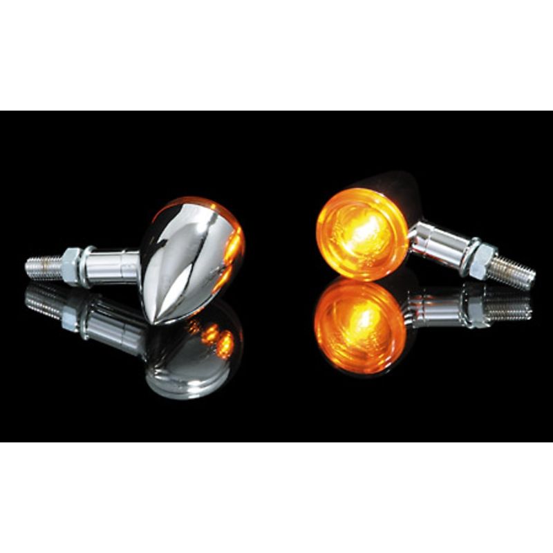 Intermitente HIGHSIDER smart Bullet Light - cristal naranja - homologado E - par - motoscamaralweb.com